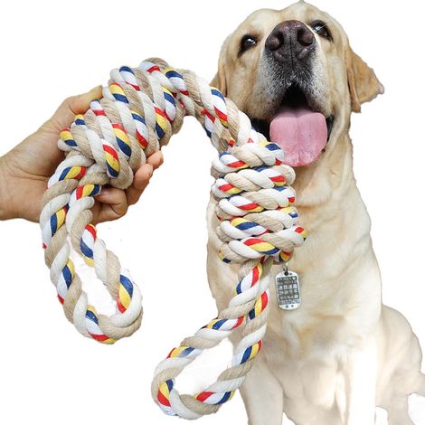 Hundekauspielzeug mit Knoten, 60 cm, Kauspielzeug XXL