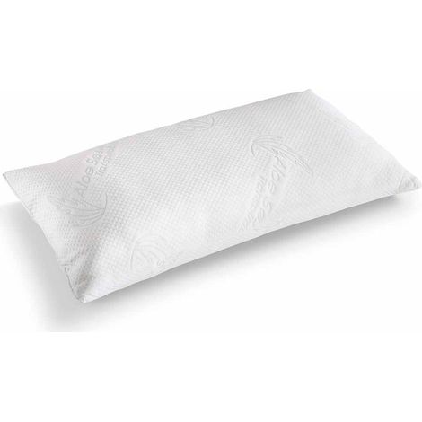 Home Heavenly® - Almohada Viscoelástica de Copos Aloe Soja, Transpirable, Antialérgica, Fabricada en España  90 x 40 cm (1/5)