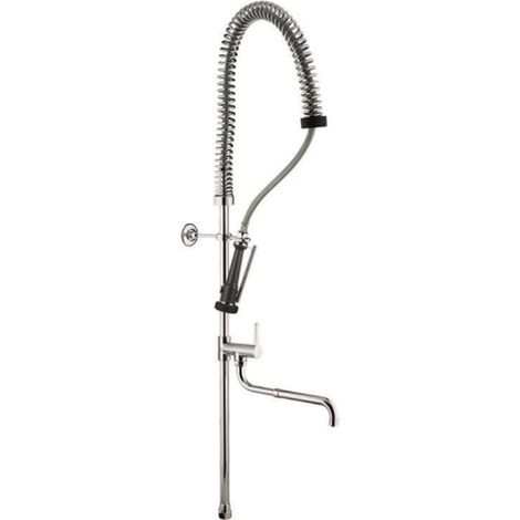 Duscharmatur mit Vorwaschfunktion für Geschirr, 120H cm, mit integriertem Wasserhahn – Idral 09420 (1/5)