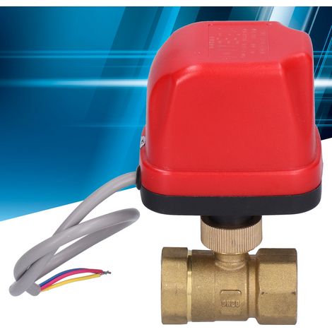 Miniatur-Kugelhahn aus Messing BSP CWX-50P-CR02-AC220V-DN20 mit Handsteuerung und elektrischer Anzeige DN20 Messing-Kugelhahn mit geradem Durchgang, 6-Wege-Anschluss AC220V (1/5)