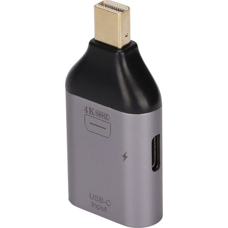 Adaptateur USB-C Femelle vers Mini DisplayPort Mâle 4K 60Hz avec Charge PD pour Téléphone, PC, Projecteur, Moniteur (1/5)