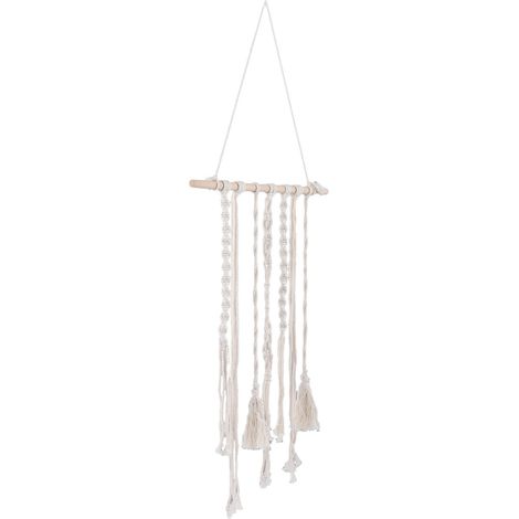 Geflochtenes Baumwoll-Wandband zur Aufbewahrung von Haarspangen für Mädchen, Wanddekoration für Kinderhaaraccessoires, nagelloser Haken (Modell 1) (1/5)