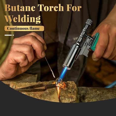 FLITI Professional Stainless Steel Kitchen Torch with Copper Nozzle, Adjustable Flame (1300°C) for Crème Brûlée and BBQ (1/5)