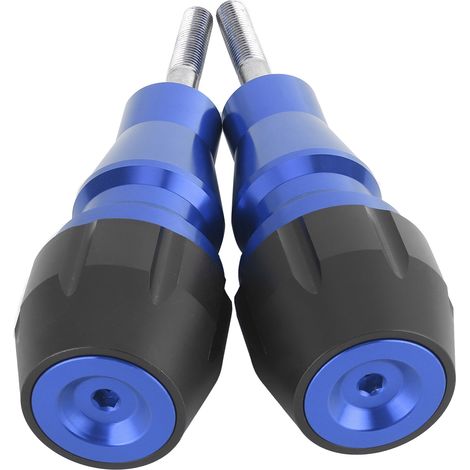 Protection de cadre universelle pour moto, tampon anti-chute d'échappement 10 mm, pare-carter en acier inoxydable, bleu (1/5)