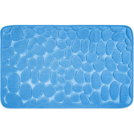 WOHNDIRECT Memoryschaum Badematte LONDON - 1 Stück 50x80 cm, Blau