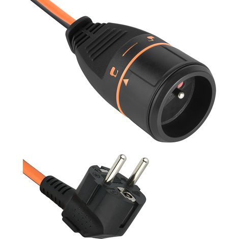 Rallonge Prolongateur 10M 3G1.5mm Femelle Français Electralock avec un système de Verrouillage Qui empêche la déconnexione (1/3)