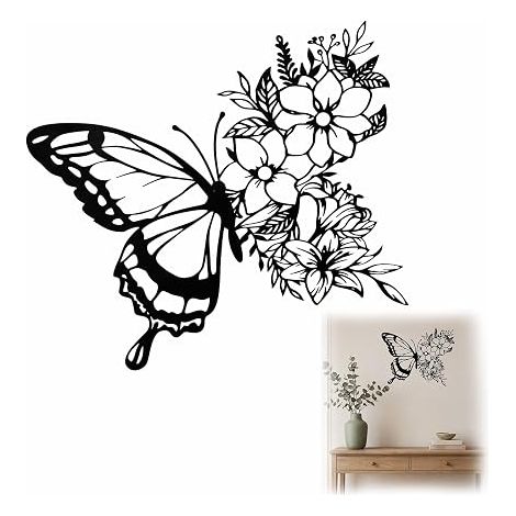 Butterfly Wall Decoration Metal 22.5 x 18 cm Wall Art (1/5)