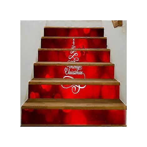 SZTXJ 3D-Treppenaufkleber – 100 cm x 18 cm – 22 selbstklebende PVC-Treppenstufenaufkleber, abnehmbar, für Festivals, Tapeten, Heimpartys