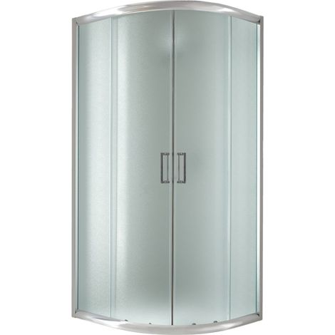 Box doccia semicircolare scorrevole vetro stampato h 198 mod. Alabama 80x80 cm