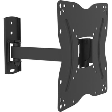 Support mural pour téléviseur de 17 à 42" - Pivotant et inclinable - Pour téléviseur ou écran incurvé jusqu'à 25 kg (55 lbs), VESA 75 x 75 mm/100 x 100 mm/200 x 100/200 x 200 mm - Noir (1/5)