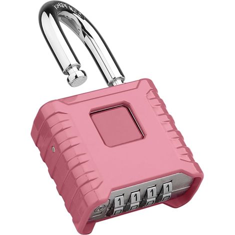 Cadenas Code Antihumidité, 8mm Loquet, Antivol - Rose 4 Chiffres Cadenas à Combinaison, Antivol, Verrou Porte Exterieur, Pour Portail, Abri De Jardin, Garage, École (1/5)