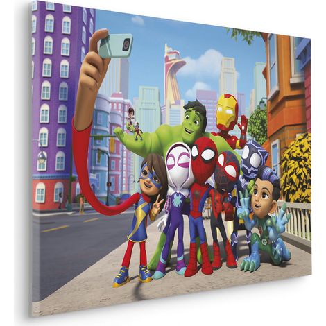 Komar Canvasbild Marvel Spidey and His Amazing Friends Selfie - 60 x 90 cm - für Kinderzimmer (1/2)