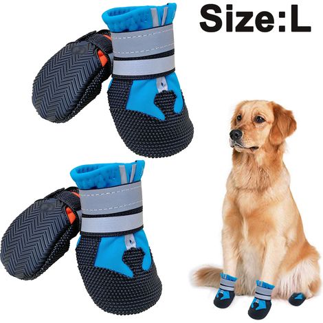Chaussures Pour Chien - Antidérapantes Et Imperméables - Semelle Robuste Pour Chiens Moyens À Grands - Lot De 4