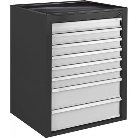 Armoire servante Mammut 8 tiroirs - Gris/Anthracite