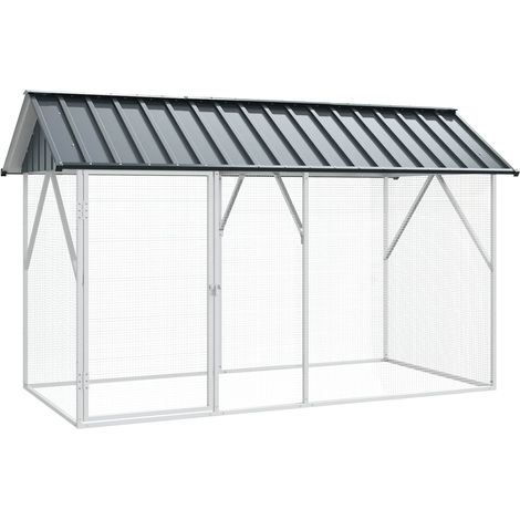 Vogelkäfig Anthrazit 227 x 112 x 141 cm Verzinkter Stahl
