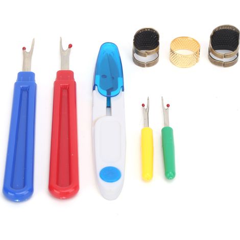 Kit d'outils de couture avec protège-doigts, ciseaux et coupe-fil pour broderie, tricot et quilting. (1/5)