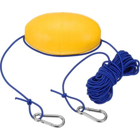 30FT Flotteur Corde de Remorquage, Laisse Flottante Boule de Flotteur Robust avec Crochet en Acier Inoxydable Corde de Dérive Marqueur de Bouée Corde Flottante, Bleu (1/5)
