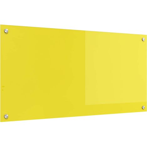 Küchenrückwand Gelb 100 x 50 cm Gehärtetes Glas