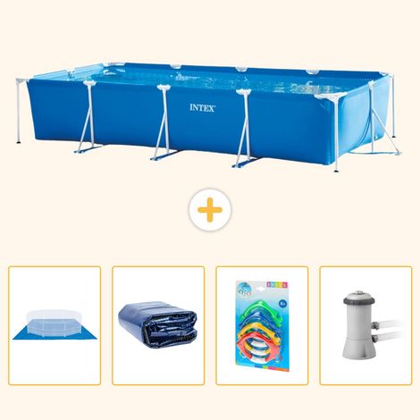 Intex Piscine Tubulaire Rectangulaire - 450x220x84 cm - 5-pièces S46 (1/5)