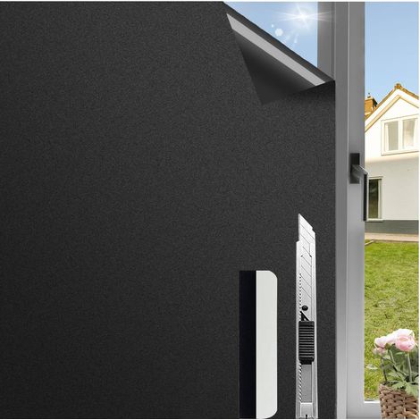 Film Fenetre Anti Regard Miroir Film Occultant Fenêtre 90x200cm Film Anti Chaleur Fenetre, Film sans Tain pour Fenetre avec 3 Accessoires (1/5)