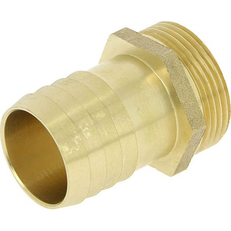 Anquier – Raccord laiton cannelé mâle 1"1/4 – Filetage plomberie 33x42 – Ø32 pour tuyau polyéthylène – Température max +70°C