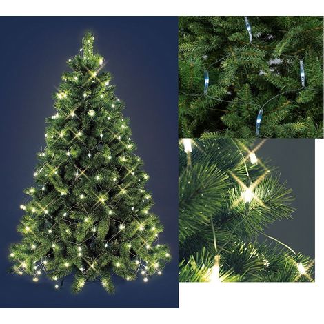 MANTELLO RETE LUCI ALBERO DI NATALE 1.8MT 192 LED BIANCO FREDDO CALDO MULTICOLOR - Multicolor - Colore: Bianco