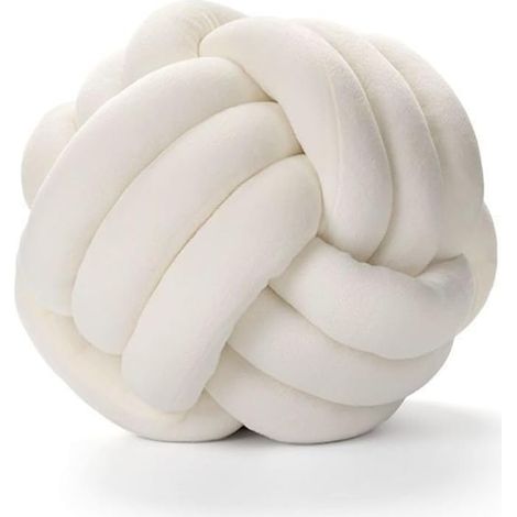 1 Coussin Nœud, Peluche Ronde, Coton PP, Velours Cristal, Décoration Chambre Enfant