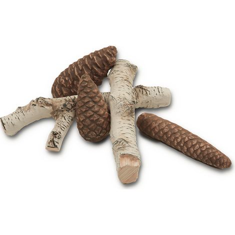 Hitze Keramische Holzscheite für Biokamine SET 1 Zubehör Bio-Kamine (1/3)
