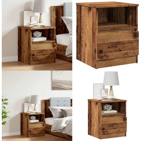 vidaXL Nachttisch Altholz-Optik 40x40x50 cm Holzwerkstoff (1/5)