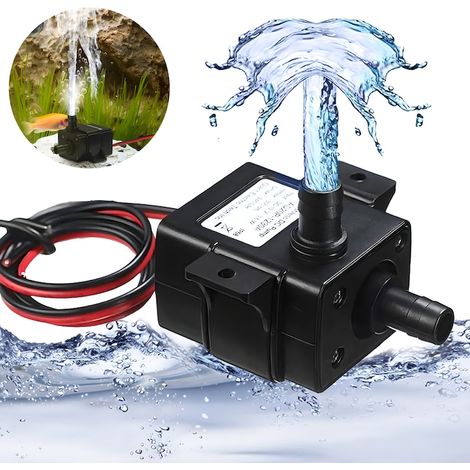 Pompe à eau immergée silencieuse 240 l/h, haute efficacité, pour aquarium, fontaine et bassin, installation facile et économe (1/5)