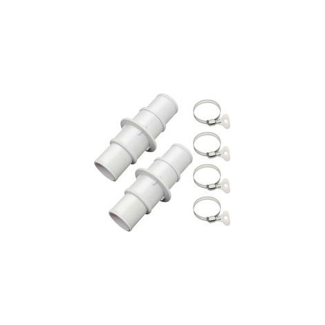 Lot de 2 adaptateurs de tuyau de piscine - Compatible avec les raccords de tuyau d'aspiration de 3,8 cm et 1,27 cm - Compatible avec les aspirateurs de piscine, les nettoyeurs ou les tuyaux de pompe à (1/5)