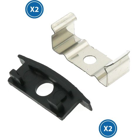 Pack 2 Chevilles et 2 agrafes pour Profil LM3732 - Ledme - LM3732A