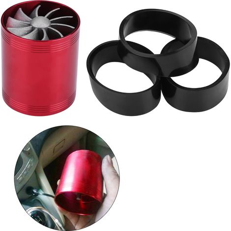 Turbolader aus Aluminium für Pkw, Doppelturbinenlüfter, kraftstoffsparender Kompressor, roter Turbolader (1/5)