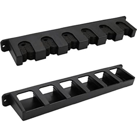 Support Pour Canne À Pêche - Support Vertical Murale Plafond Garage - Acier Galvanisé - Noir - Lot De 2 (1/5)