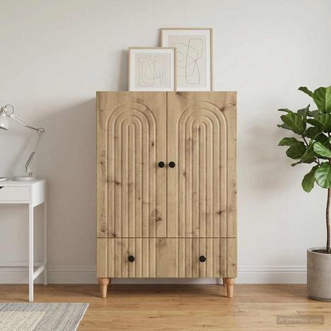 Aparador Roble artisan 66 x 34,5 x 95 cm Madera de Ingeniería (1/4)