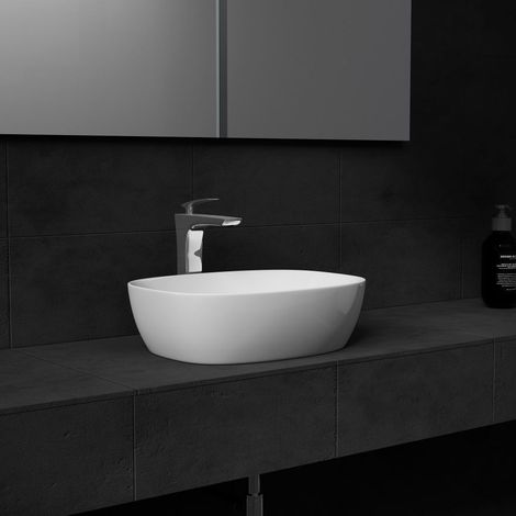 Durovin Bathrooms Countertop Sink Rectangular Sink - Curved Edge Smooth Bottom 495 x 380 x 145mm
