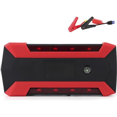 Démarreur de voiture 89 800 mAh avec 4 ports USB, 3 modes d'éclairage, lame de coupe et batterie de secours (100-240 V US). (1/5)