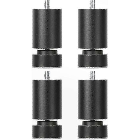 Support de meuble robuste avec pieds métalliques réglables et raccord fileté M10, noir, 6 cm (1/5)