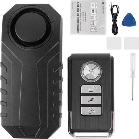 Alarme antivol de moto 113dB Système de sécurité de protection sans fil avec télécommande (1/5)