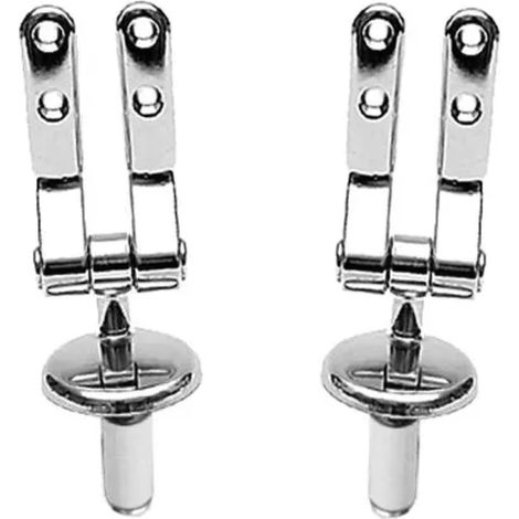 COPPIA CERNIERE IN OTTONE CROMATO 58 MM- INTER.15 MM IDROBLOK SRL