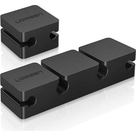 UGREEN Cable Organizer 6 Slots, 2pcs - Black