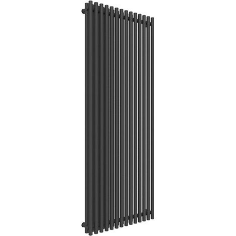 Radiateur eau chaude noir de 1800mm de haut et 490mm de large - 1550 Watt - TUN1800/490VWDZXN