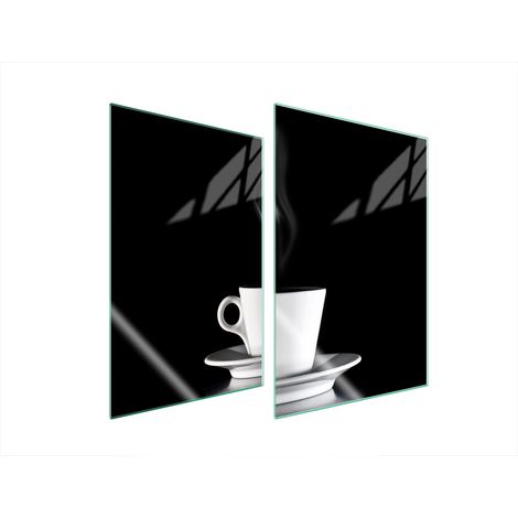 GLASSCHUTZPLATTE FÜR KÜCHE 2x35x52 KAFFEE (1/5)