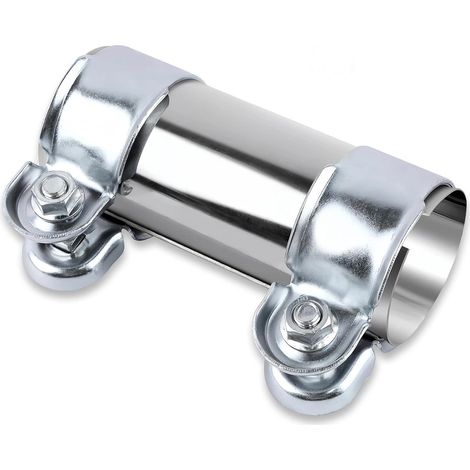 Manchon Echappement, 45 x 125 mm Usage Général Collier  Double Clip Raccord Echappement, Pour une Utilisation dans les Voitures, les Motos et les Camions (1/5)