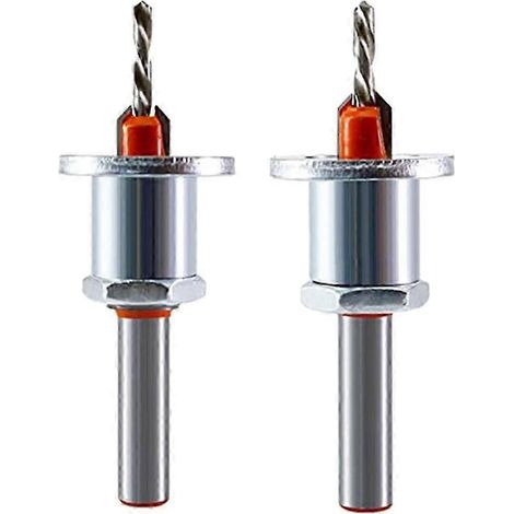 Lot de 2 fraises à chanfreiner de 8 mm pour métal avec butée de profondeur, forets pour le perçage du bois, du plastique et du métal. (1/5)