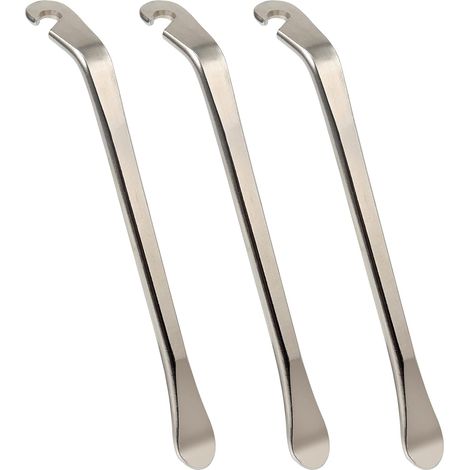 3-teiliges Reifenheber-Set aus Metall, Fahrradreifen-Abzieher, Reifenschaufel, Fahrradreifenheber, Reifenhaken, Metall-Reifenabzieher, Reparaturwerkzeug für Reifenpannen, Ersatzteil (1/5)