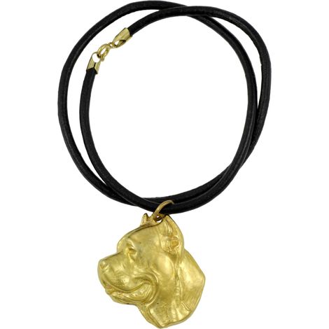 Cane Corso Italiano - una collana per cani in confezione regalo, un ciondolo placcato oro per un amante dei cani, un gioiello di grande effetto firmato Art-Dog (1/5)