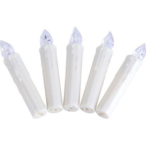 Bougie LED sans flamme avec télécommande, effet vacillant pour décoration de Noël et mariage (1/5)