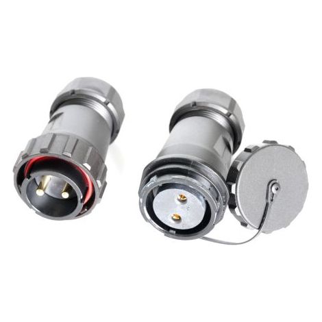Connecteur circulaire RS PRO, Standard 2 contacts, Montage sur câble, raccordement A visser ( Prix pour 1 paire )