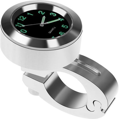 OTentW Universel Étanche 7/8 Pouces Moto Guidon 22-25mm Support Température Thermomètre Horloge Moto Montre pour Motos Accessoires -RAPANDA (1/4)